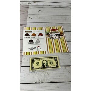 Melissa & Doug Scoop & Serve Ice Cream Counter Menu and Play‎ Money Replacement